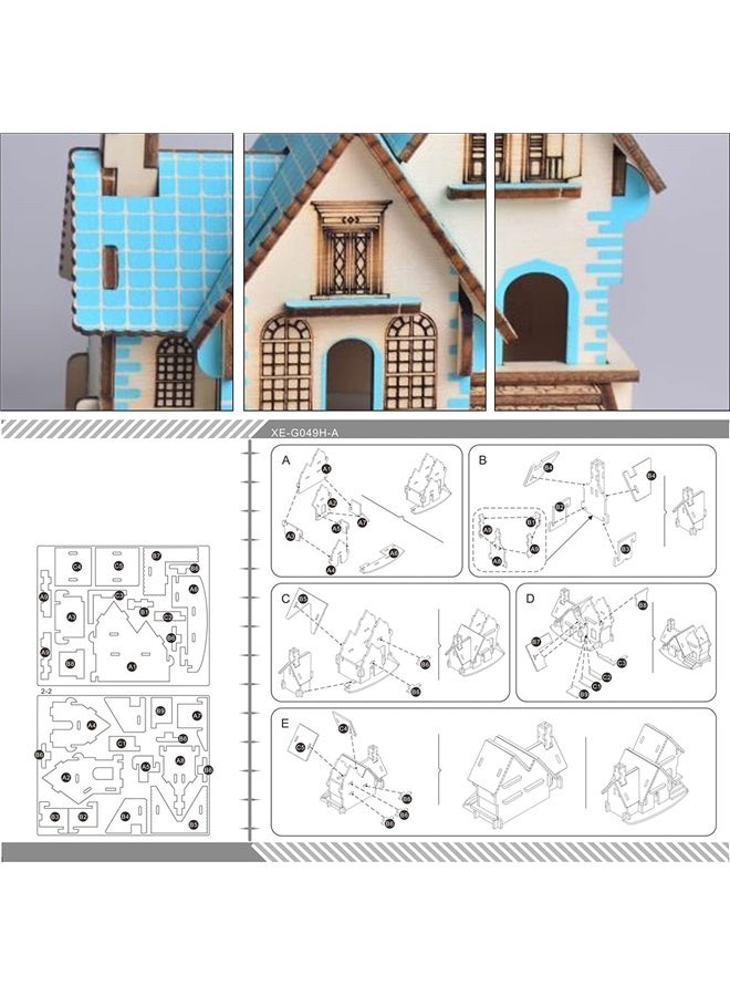 3D Kids Wooden Puzzles for Girls 14+ Years Old and Adults, Romantic Coffee Bar 29Pcs with Mini House, Good Gifts for Playing House - Image 4