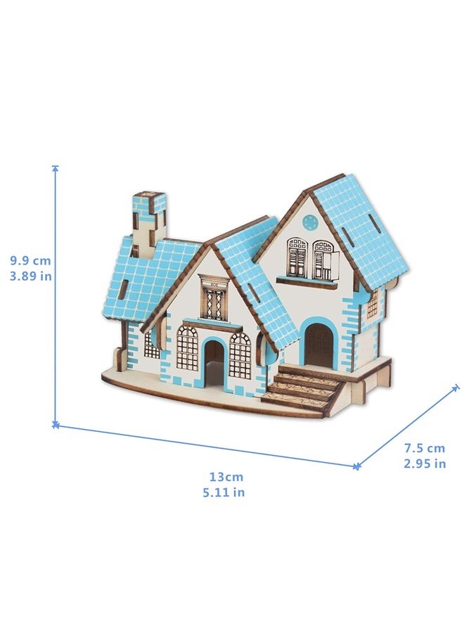 3D Kids Wooden Puzzles for Girls 14+ Years Old and Adults, Romantic Coffee Bar 29Pcs with Mini House, Good Gifts for Playing House - Image 2