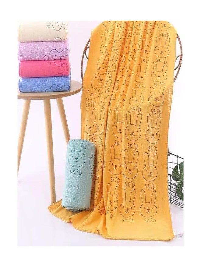 EIO Microfibre Bath Towels for Kids -Extra Soft/Quick Dry/Strong Water Absorbent/Bathing Towel for Kids,Boys and Girls Pack of 2 (Towel Small Set-2) - Image 3
