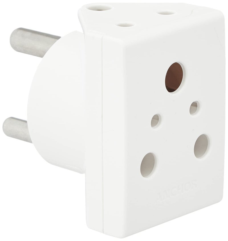 Anchor by Panasonic Pilot 16A 3 Pin Multiplug Adapter with Universal Socket | 3 Pin Multi Plug Socket (White, 3166-Pk2) - Image 4