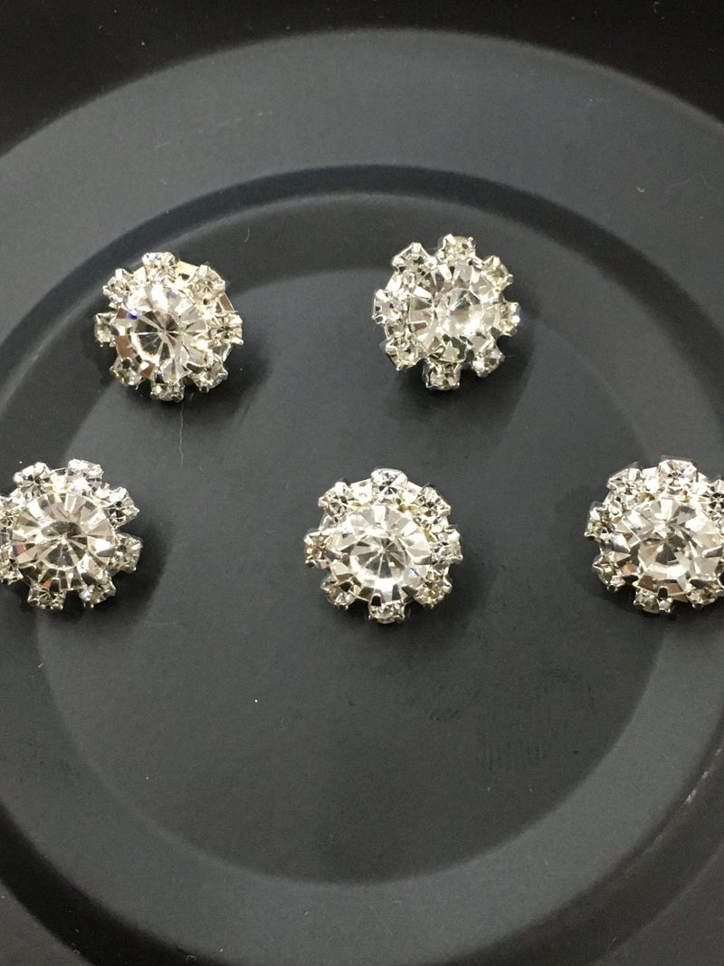 Karan Tuhafiye Karan Haberdashery Stone Button Flower Model Set of 5 1.3 cm - Image 1