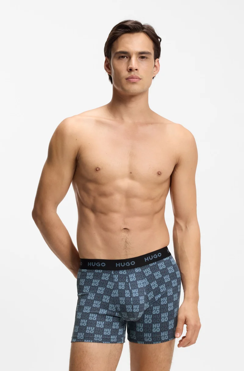 HUGO Patterned Three-pack boxer briefs in stretch cotton for Men | Best Price UAE