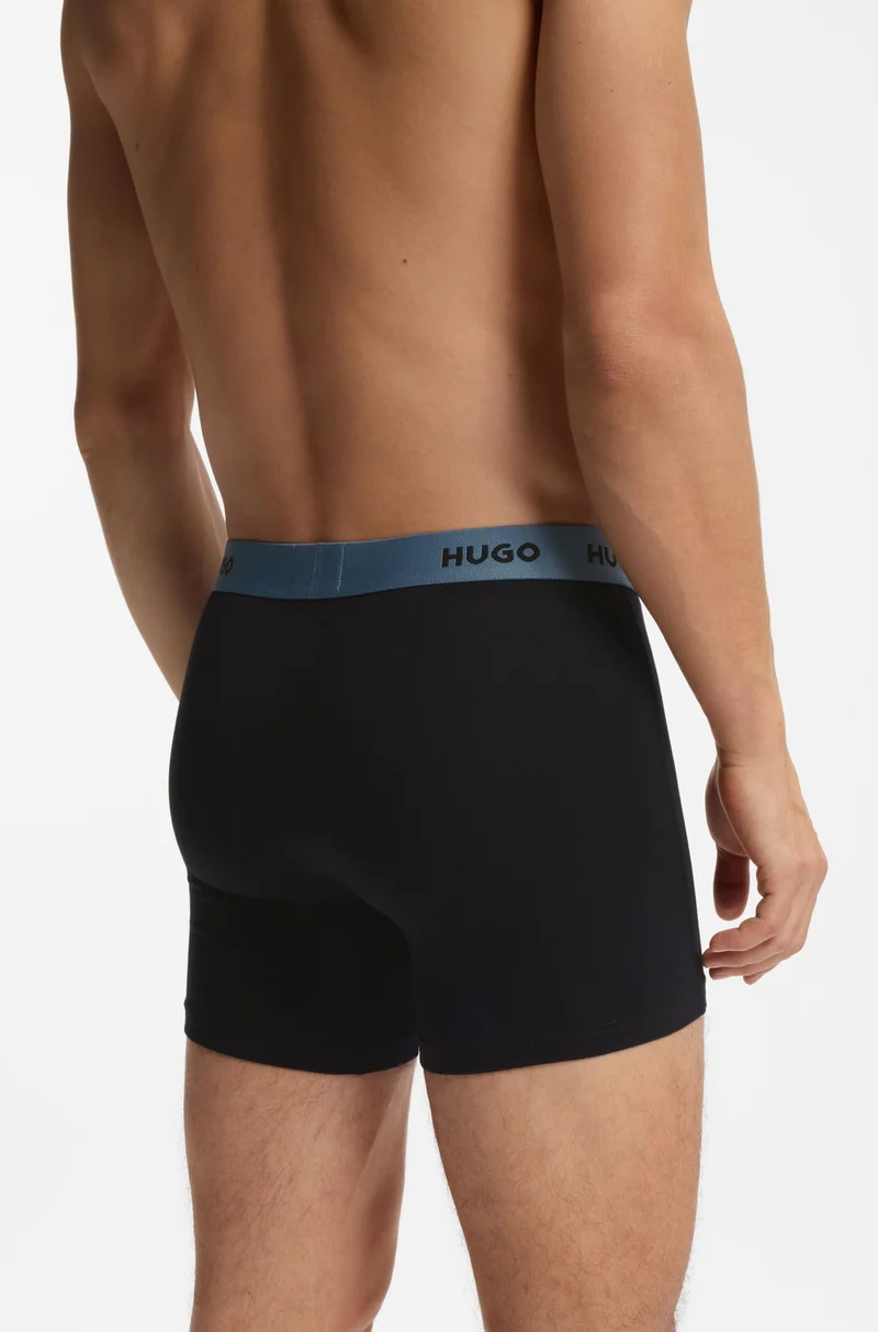 HUGO Patterned Three-pack boxer briefs in stretch cotton for Men | Best Price UAE