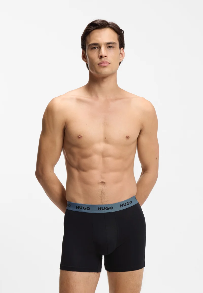 هوجو ثلاث قطع بوكسر قطن مطاطي