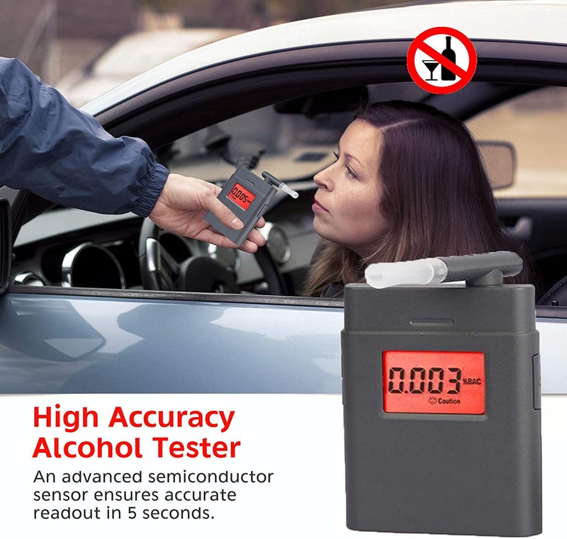 Breathalyzer, Personal Alcohol Tester with Digital Display 5 Replacement Mouthpiece - Image 4
