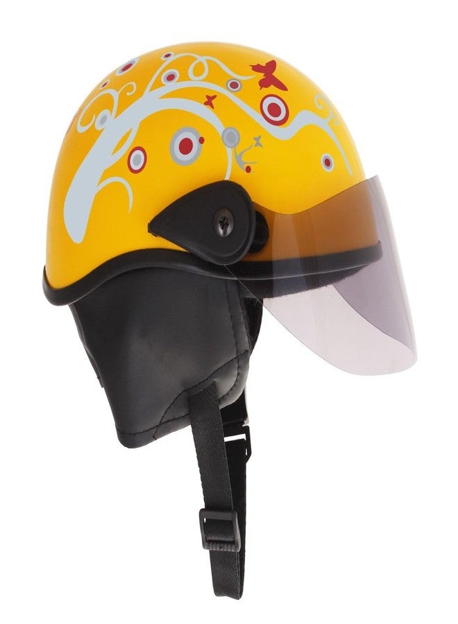 Sage Square Adjustable Junior Helmet for Kids Baby Safety & Comfort, Stylish Sticker Design (3-12 Years) (Yellow Glossy Red Sticker) (Non-Motorized) - Image 3