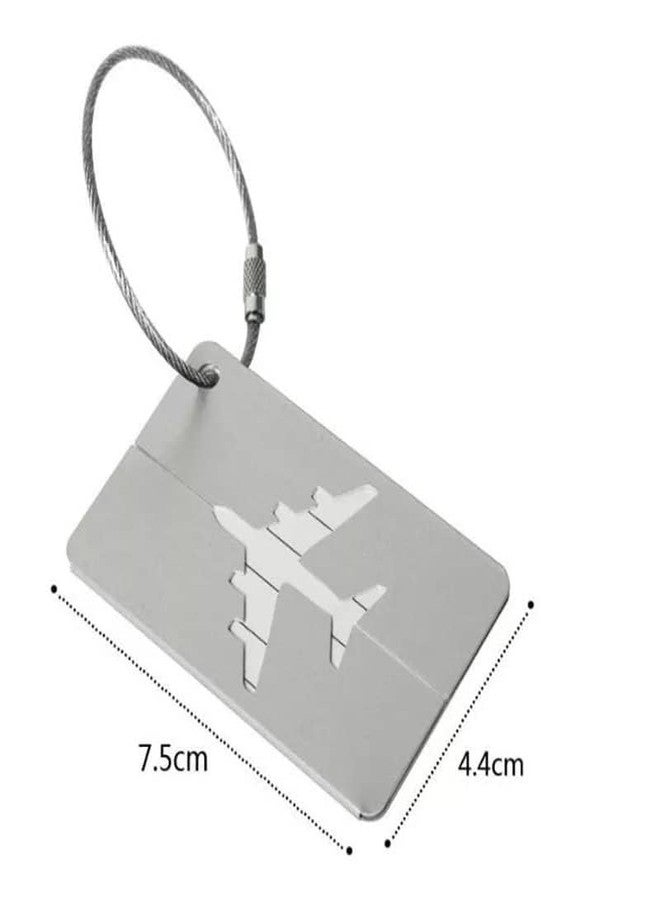 JAGDIV 4Pcs Alloy Metal Luggage Tags Baggage Name Travel Accessories Travel Identification Labels for Luggage Suitcase Tag (Multicolor) - Image 5