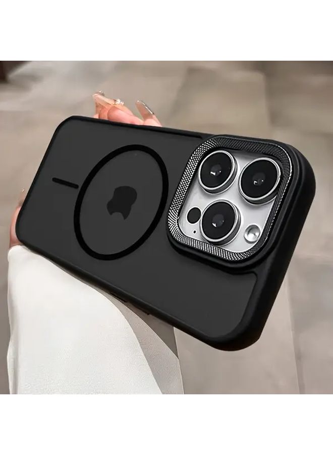 غطاء هاتف شفاف نصف شفاف باللون الأرجواني غير اللامع لهاتف iPhone 14 Plus مع شحن مغناطيسي - Image 3