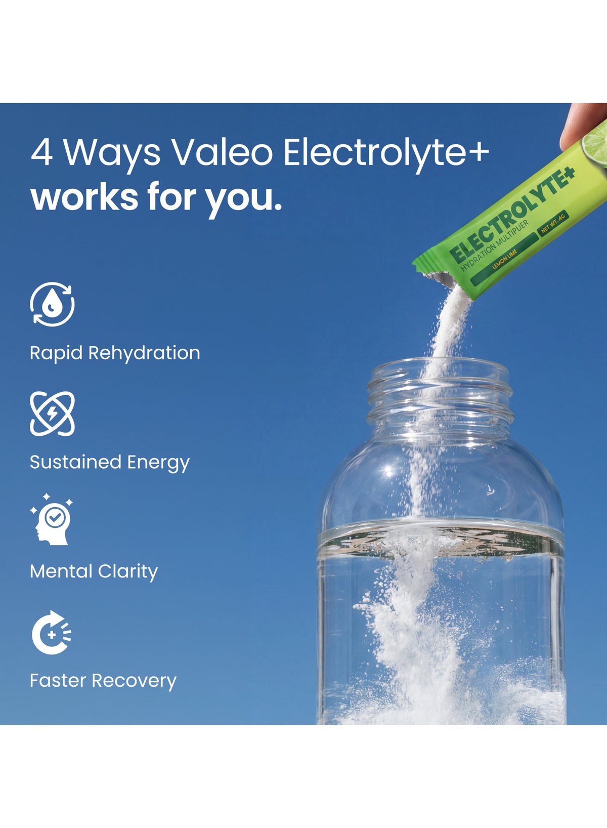 Valeo Hydration - Lemon / Lime Stick Pack - 20-4 Grams 80G