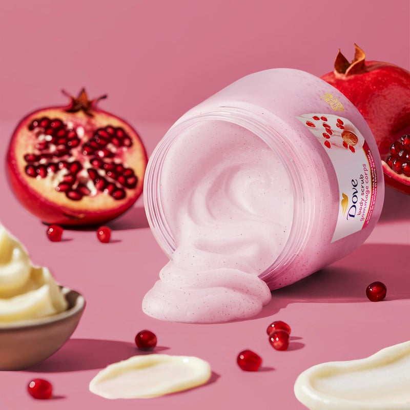 Dove مقشر الجسم دوف بالرمان وزبدة الشيا ينظف ويغذي بعمق لبشرة ناعمة ومشرقة 15 أونصة - Image 5