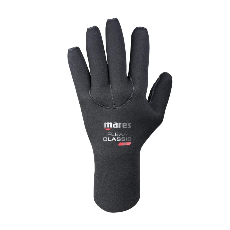 Mares Flexa Classic 3 mm Neoprene Scuba Diving Gloves | Anti-Slip Rubberized Palm, Neoprene Lining, Thermal Protection, Black, X-Large