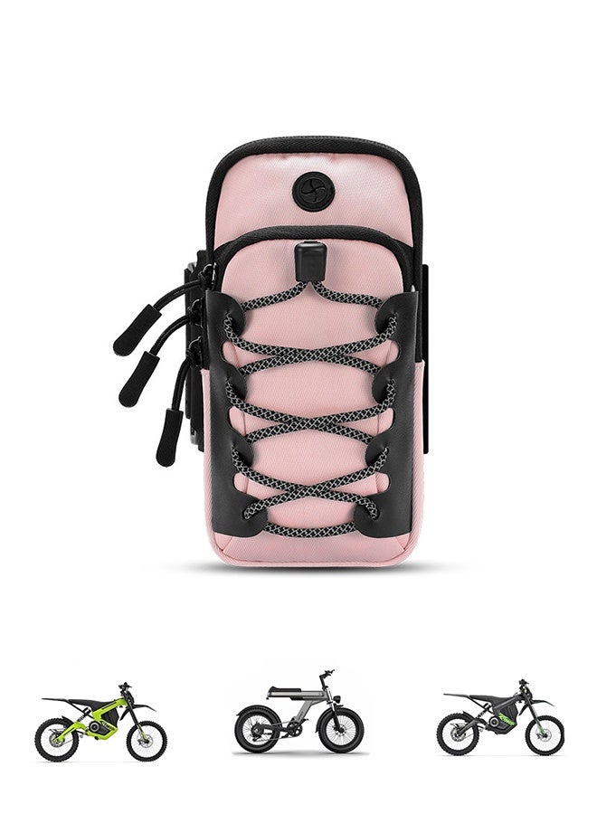 GIFT Universal Front Frame Bag for Electric Dirt Bikes, Fits Sur Ron LBX E-Ride Pro Rawrr Mantis, Holds Phone, Keys, Pink - Image 1