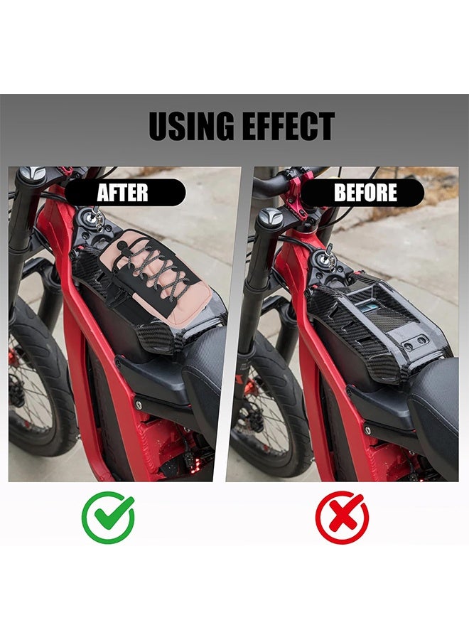 GIFT Universal Front Frame Bag for Electric Dirt Bikes, Fits Sur Ron LBX E-Ride Pro Rawrr Mantis, Holds Phone, Keys, Pink - Image 4