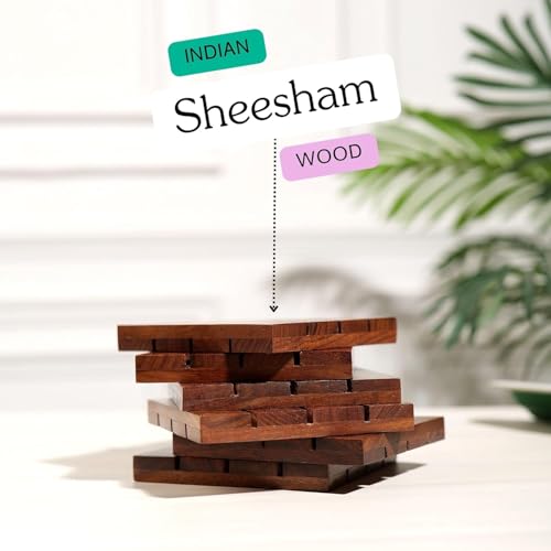 Hashcart Natural Sheesham Wood Coasters for Beer Cans/Coffee Mugs (Set of 6) - Image 5
