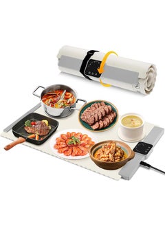 Garlo Electric Warming Tray, Silicone Electric Warming Tray for Food, Foldable Roll up Food Warmer Plate with 5 Temperature Settings, Portable Fast Heating Mat for Parties, Buffets, Restaurants  - Image 1