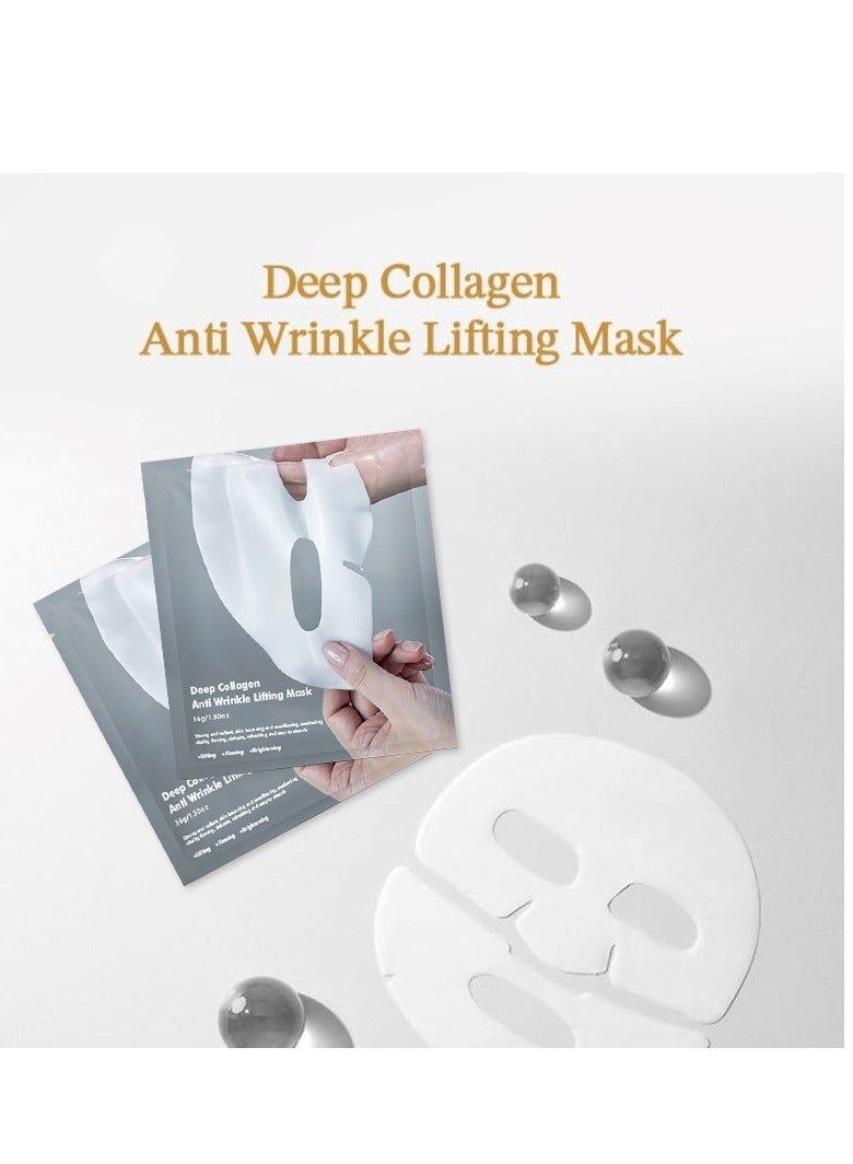 Deep Collagen Overnight Mask 36gx4ea | The real collagen 2,160,000ppb | Facial sheet masks with low molecular weight collagen for elasticity, firming, and moisturizing - Image 4