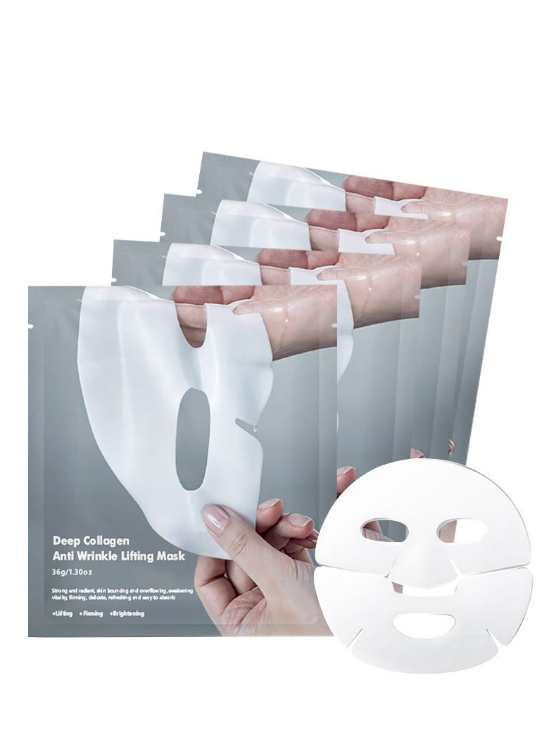 Deep Collagen Overnight Mask 36gx4ea | The real collagen 2,160,000ppb | Facial sheet masks with low molecular weight collagen for elasticity, firming, and moisturizing - Image 5