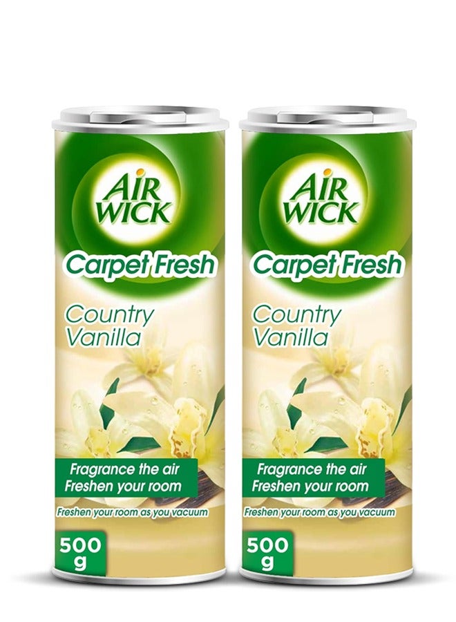 Air Wick Fresh Carpet Powder Country Vanilla 2x500g  - Image 1