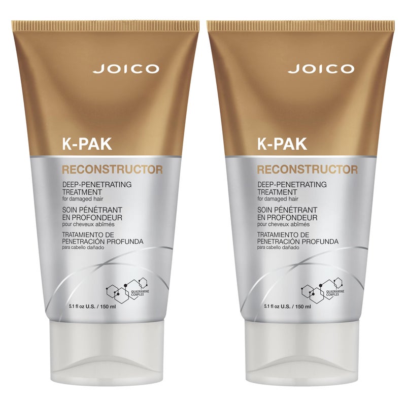 JOICO K-PAK Reconstructor Deep-Penetrating Treatment | For Damaged Hair | Repair & Strengthen Strands | Rebuild & Fortify Damaged Hair | Improve Elasticity | With Keratin & Arginine | 5.1 Fl Oz (Pack of 2) - Image 1