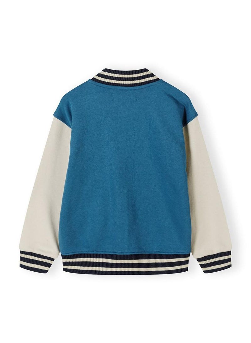 MINOTI Kids Varsity Bomber Jacket with Letter Patch  - Image 3