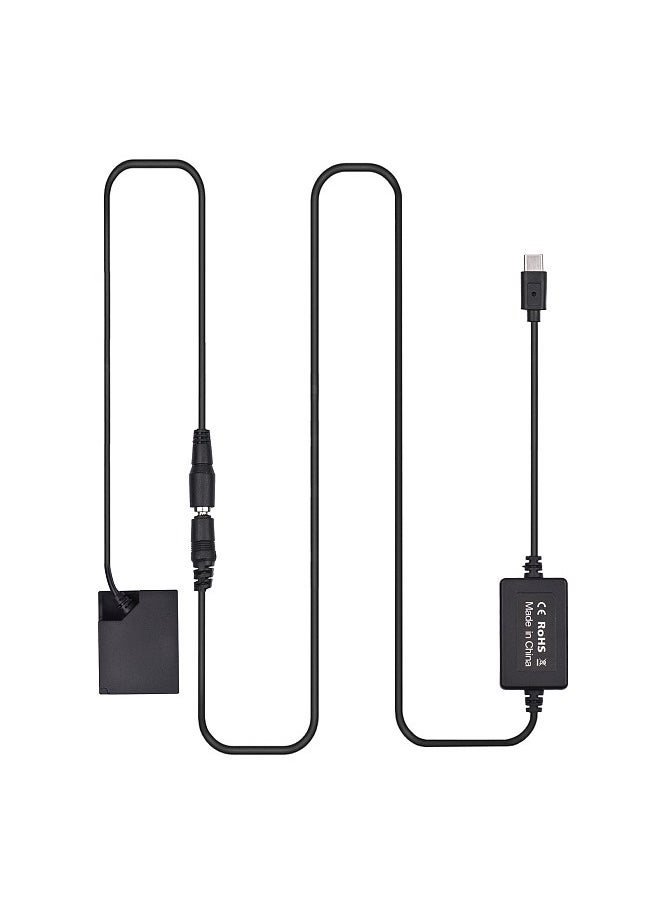 Generic PD USB Type-C Cable to NP-W126 Dummy Battery DC Coupler Replacement for Fujifilm X-A2 A3 X-E2s X-Pro2 T20 T10 X-T30 X-T1 T2 X-T3 E3  - Image 1