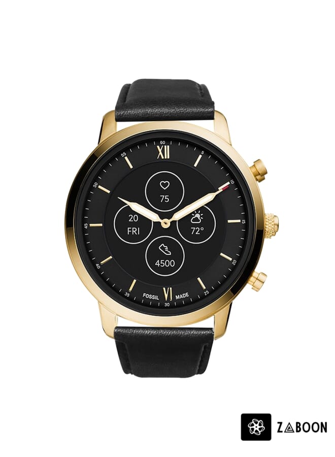Zaboon سوار ساعة ذكية هجين من فوسيل HR مصنوع من جلد الزيت الشمعي الأصلي - Image 2