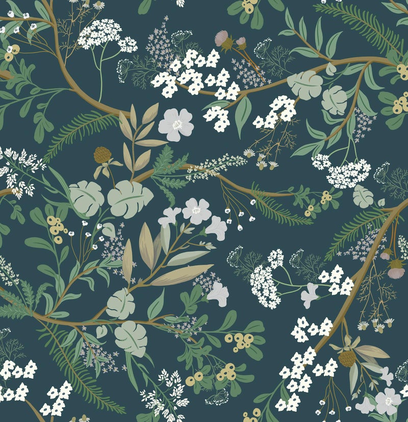 Guvana 197x1614 Green Peel and Stick Wallpaper Floral and Leaf Wallpaper Vintage Contact Paper PlantsLeavesFlower Wall Paper Self Adhesive Removable Wallpaper for Livingroom Accent Room Decor