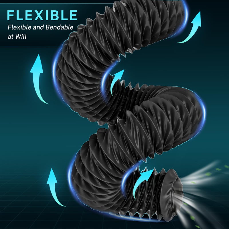 HG Power Diesel Heater Hose, 3" X 8FT Flexible Nylon Duct Exhaust Pipe, 3 Inch Diesel Heater Ducting Accessories for Diesel Heaters, RV, Tent, Truck, Camping - Image 5