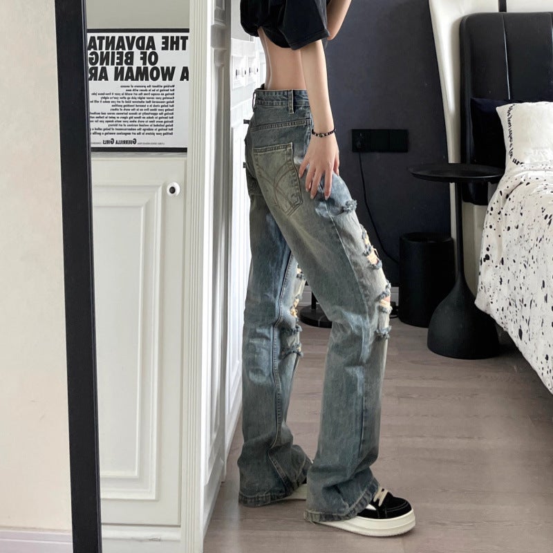 Unisex Classic Denim Jeans Loose Fit Daily Outdoor Wear - Image 3