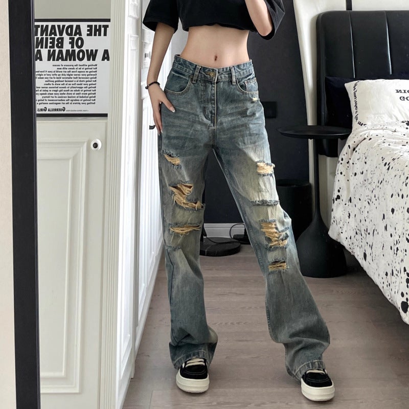 Unisex Classic Denim Jeans Loose Fit Daily Outdoor Wear - Image 2