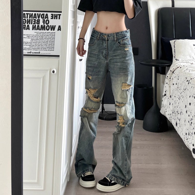 Unisex Classic Denim Jeans Loose Fit Daily Outdoor Wear - Image 4