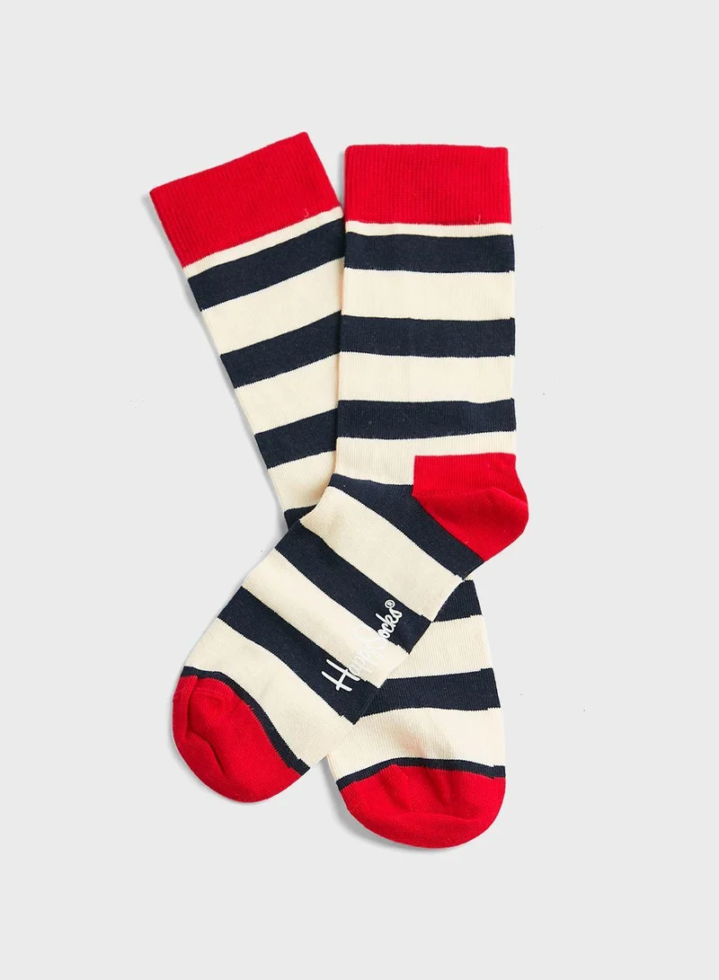Happy Socks 3 Pack Classic Navy Socks Gift Set