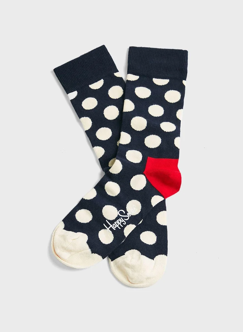 Happy Socks 3 Pack Classic Navy Socks Gift Set