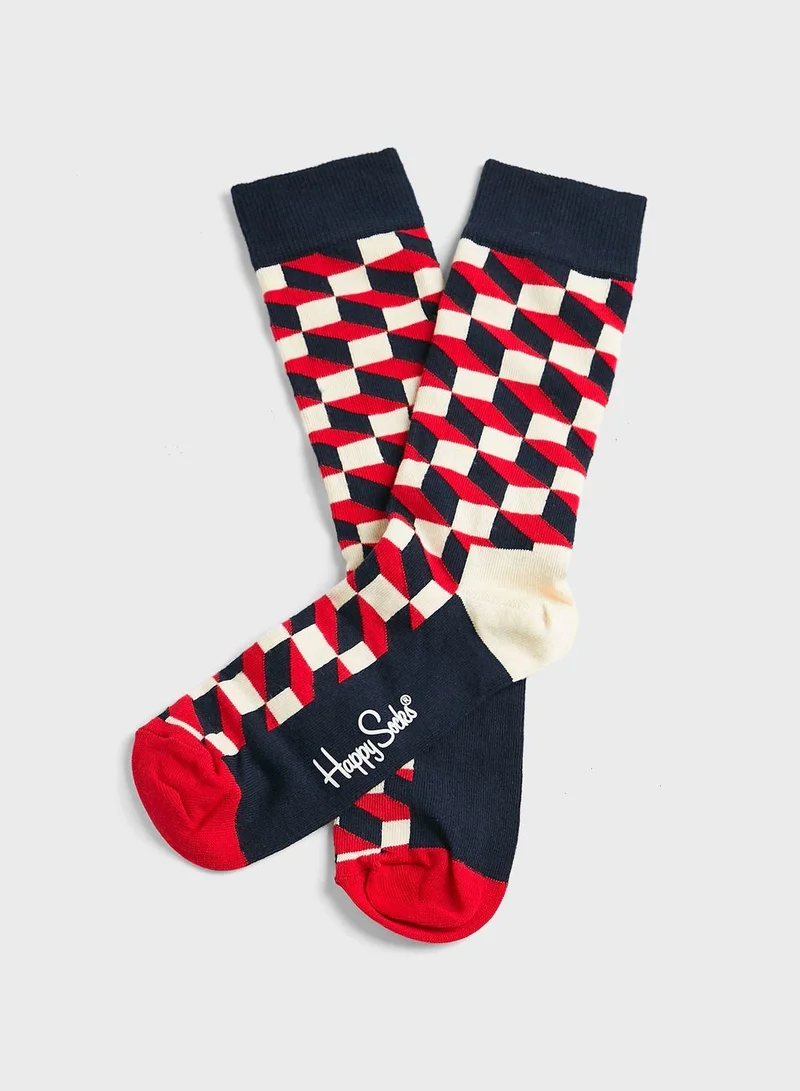 Happy Socks 3 Pack Classic Navy Socks Gift Set