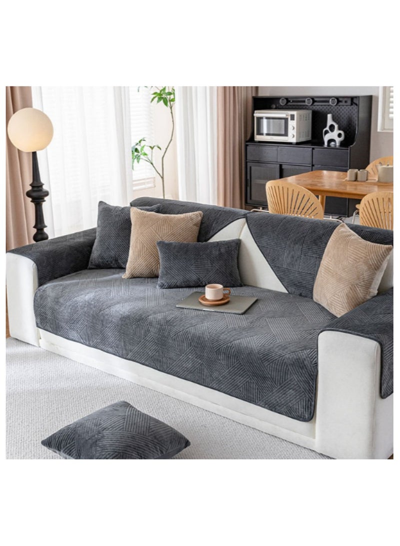 KUYING New Short Plush Sofa Mat 110-180cm
