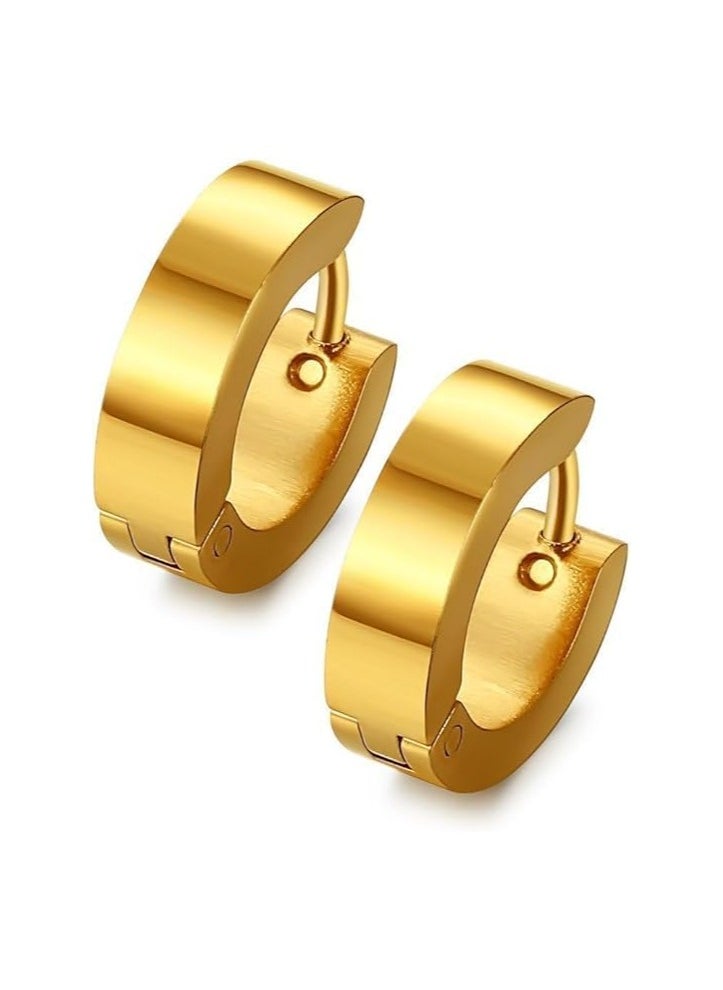 Fayrouz Jewellery Fayrouz Jewelry Small Stainless Steel Hoop Earrings, Huggie Earrings for Men and Women, Earrings for Men and Women  - Image 1