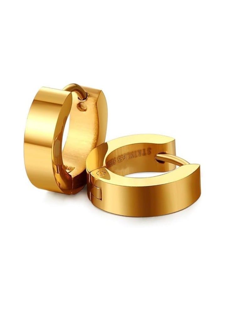 Fayrouz Jewellery Fayrouz Jewelry Small Stainless Steel Hoop Earrings, Huggie Earrings for Men and Women, Earrings for Men and Women  - Image 3