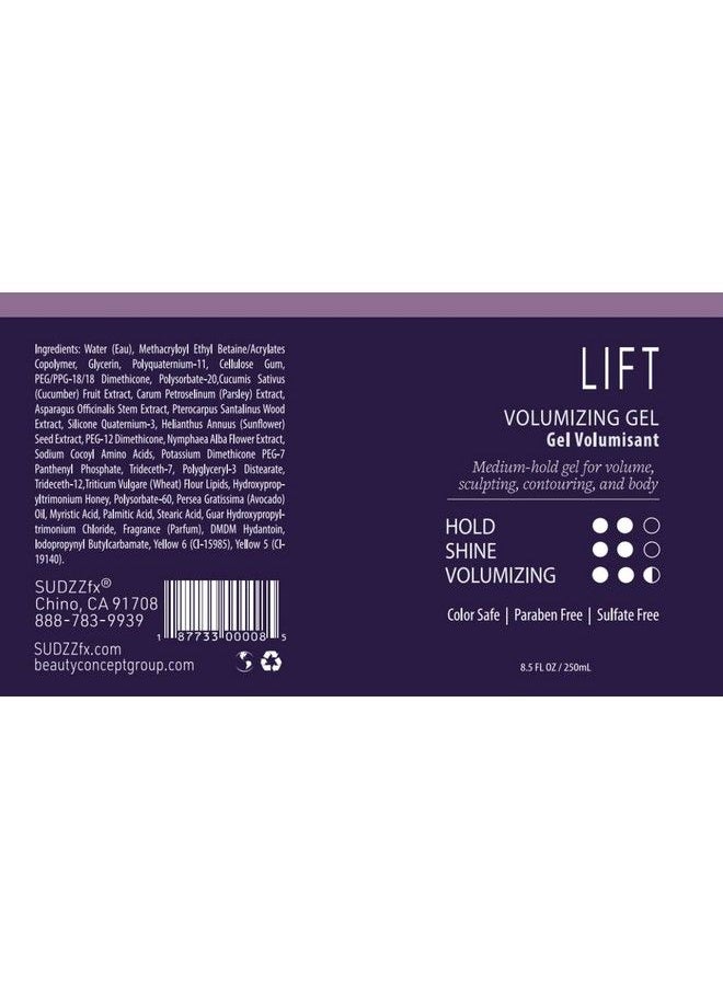 SUDZZFX Lift Volumizing Hair Gel 8.5 Fl Oz (Formerly Zephyr) Hair Gel Hair Spray For Fine Hair Shine Medium Hold Hair Thickening Spray Natural Hair Gel Hair Gel For Men Women  - Image 5