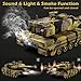 Supdex 124 RC Tank 24Ghz Remote Control Army Tank with 360Rotating Turret Auto Demo Sound Smoke Light Military Vehicles Model Gift for Boys 68 - Image 4