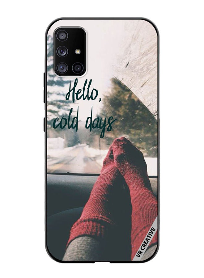 VR CREATIVE Protective Case Cover For Samsung Galaxy A51 5G Hello Cold Days Design Multicolour - Image 1