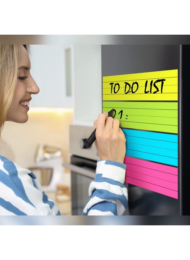 Chinco 12 Pack Magnetic Sentence Strips For Teachers Sentence Strips 12 X 3 Inch Magnetic Dry Erase Sentence Strips Lined Magnetic Strips Reusable Classroom Learning Tool For Office School (Multicolor) - Image 2