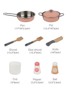 JSAITOYS Wooden Big Kitchen Toys Children's Cooking Refrigerator Set  - Image 5