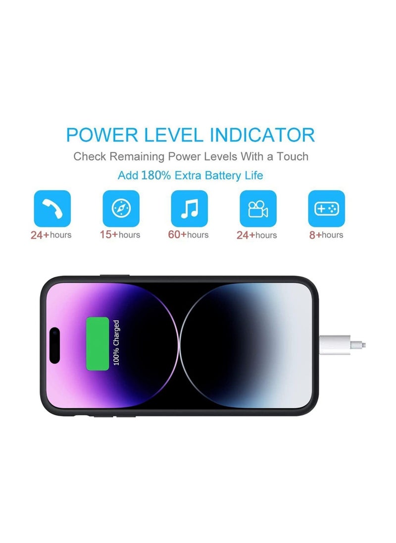 Case for iPhone 14 Pro Max, 8500mAh Slim Portable Protective Charging with CarPlay Compatible Max Rechargeable Battery Pack Charger - Image 3