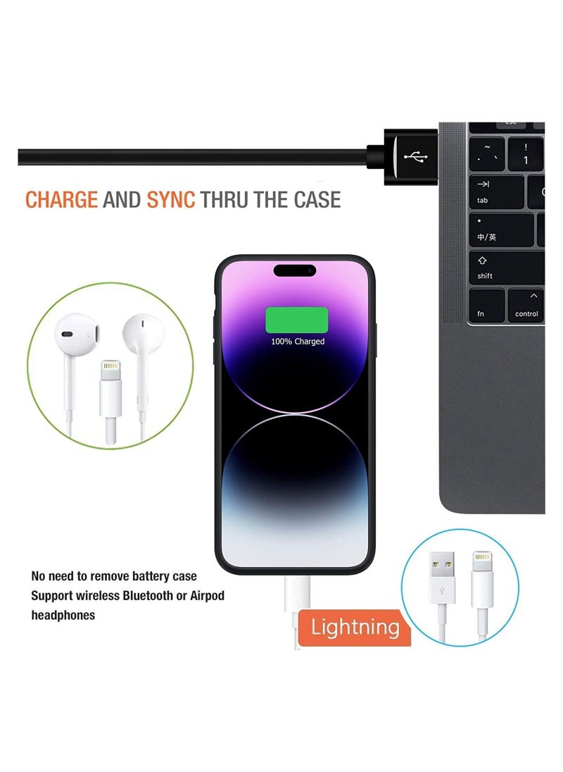 Case for iPhone 14 Pro Max, 8500mAh Slim Portable Protective Charging with CarPlay Compatible Max Rechargeable Battery Pack Charger - Image 5