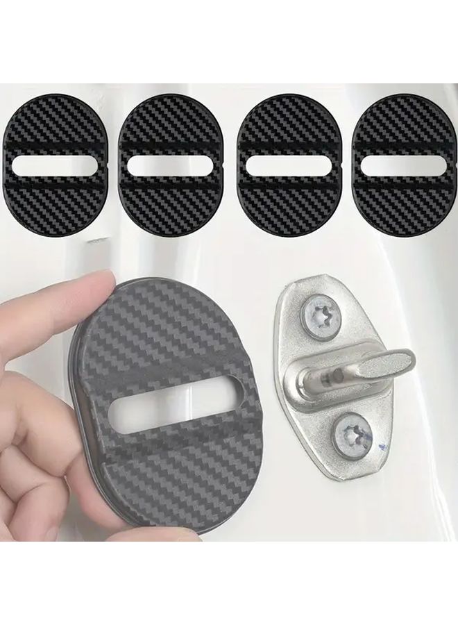 4pcs GM Car Door Lock Cover Protector Red Shock Proof Scratch Resistant Front Cover For Vehicle Entrance Guard - Image 5