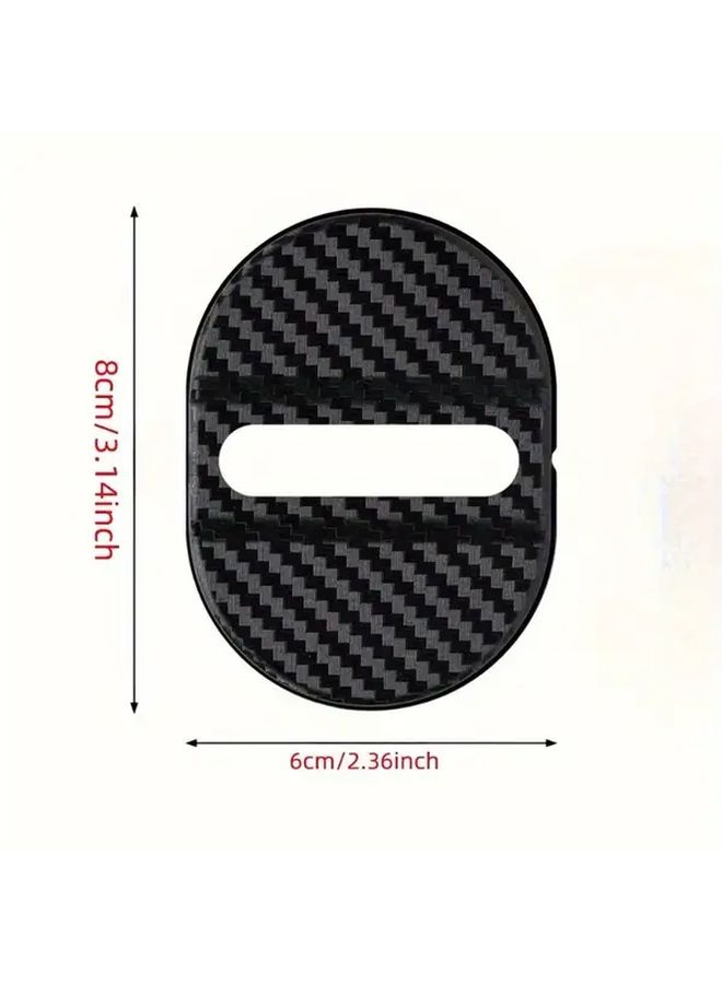 4pcs GM Car Door Lock Cover Protector Red Shock Proof Scratch Resistant Front Cover For Vehicle Entrance Guard - Image 2