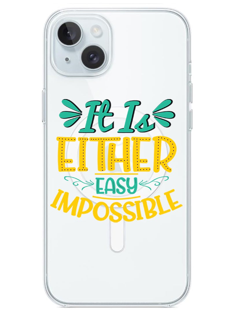 Theodor Magnetic Case for iPhone 15 6.1-inch Compatible with MagSafe Wireless Charging, Shockproof Phone Bumper Cover It is either easy impossible copy - Image 1