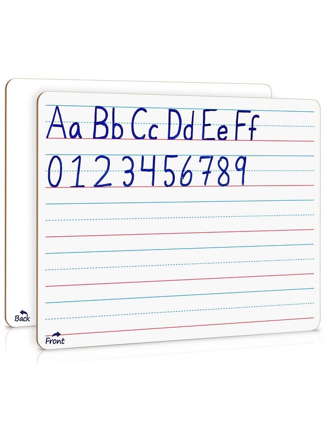 Scribbledo 2 Pack Double Sided Whiteboard Lined Dry Erase Board For Kids Ruled Writing Board Handwriting Practice For Kids Small White Board Dry Erase Board 9X12 Dry Erase Board Lines Education Teacher Supplies  - Image 1