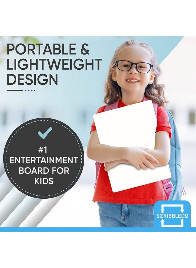 Scribbledo 2 Pack Double Sided Whiteboard Lined Dry Erase Board For Kids Ruled Writing Board Handwriting Practice For Kids Small White Board Dry Erase Board 9X12 Dry Erase Board Lines Education Teacher Supplies  - Image 5