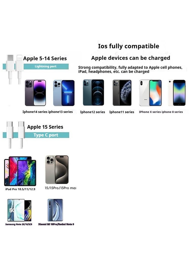 Beauenty iPhone 50W Fast Charger | USB C Wall Mount Fast Charger with 1M PD to Lightning Cable, Compatible with iPhone 14/14 Pro/14 Pro Max/13/12/SE2020/11/XR/XS Max/X/iPad - Image 5